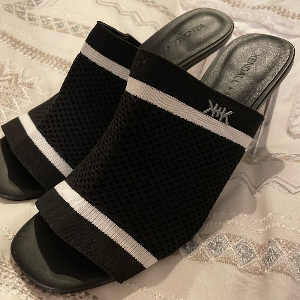 Kylie and Kendall acrylic heel shoes
